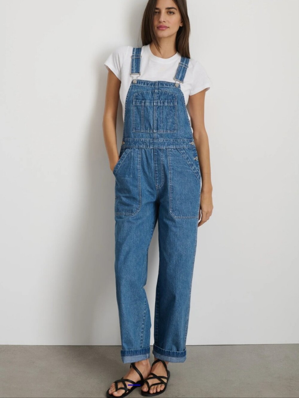 Alex Mill Lili Denim Overalls Paris Wash 100% cotton Medium
